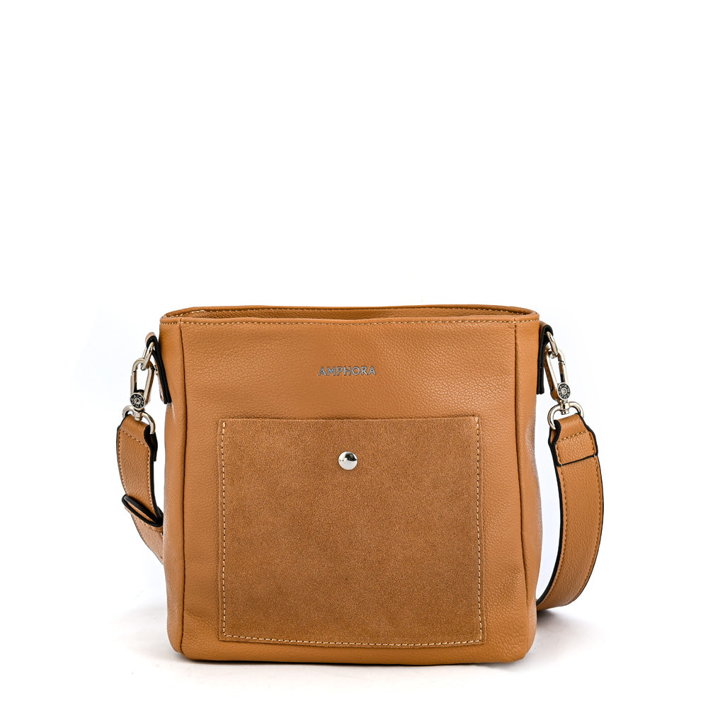 Medium camel isela shoulder bag