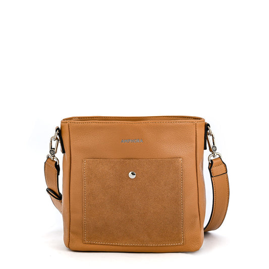 Medium camel isela shoulder bag