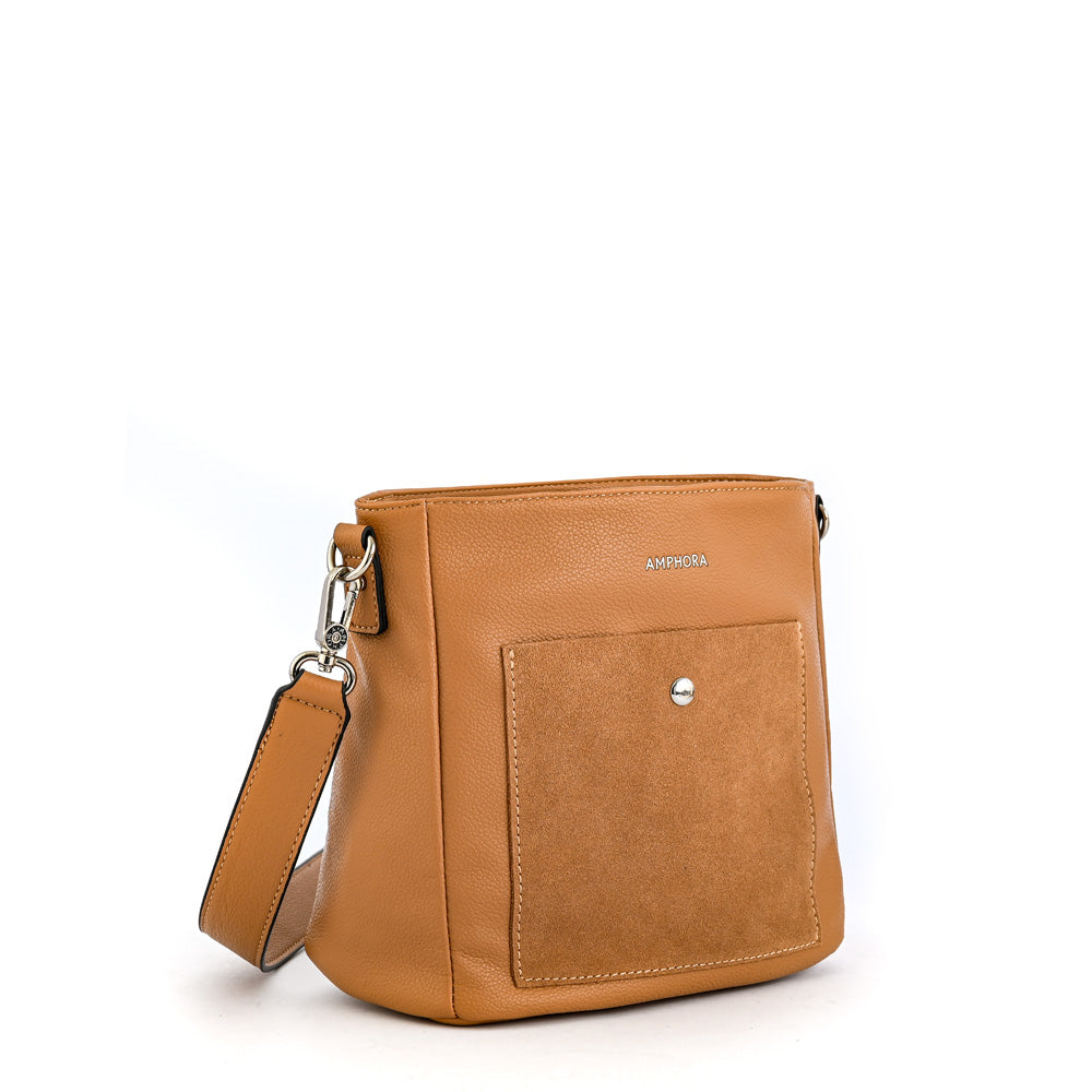 Medium camel isela shoulder bag