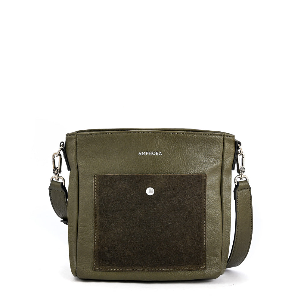 Olive Green Isela Medium Crossbody Wallet