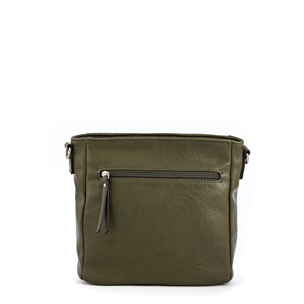 Olive Green Isela Medium Crossbody Wallet