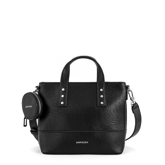 Meyer black medium crossbody wallet