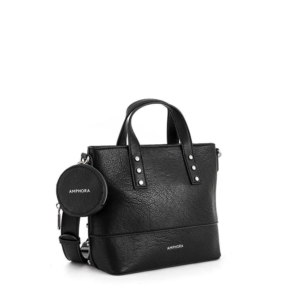 Meyer black medium crossbody wallet