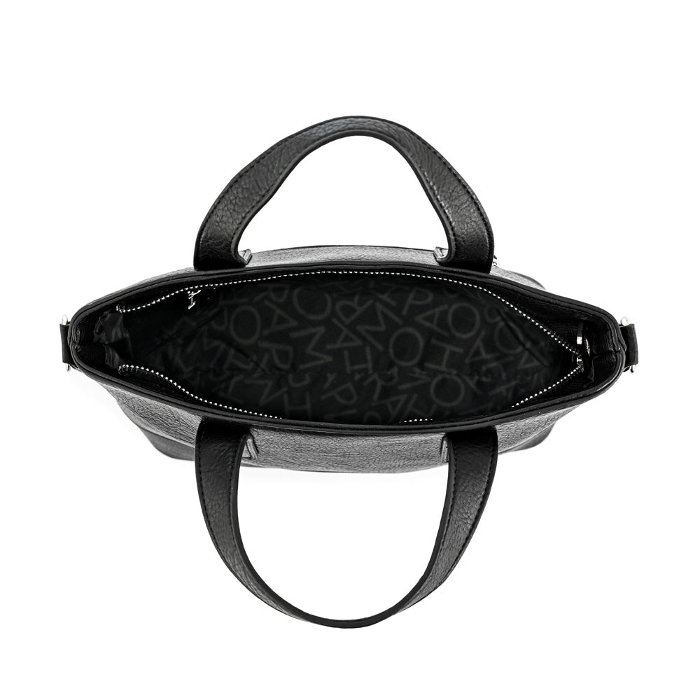 Meyer black medium crossbody wallet