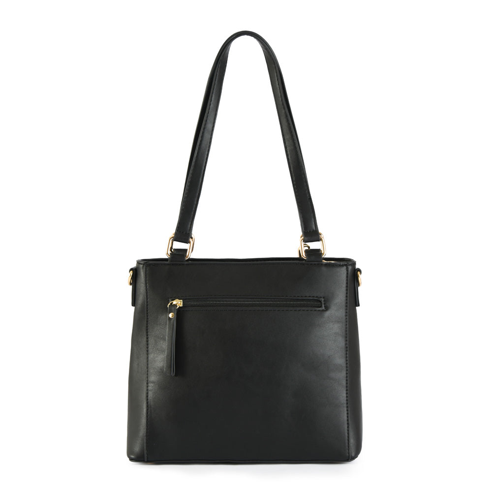 Wallet Two Handles Three divisions small black roy