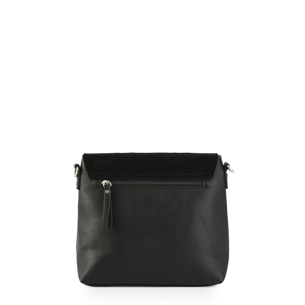 Medium black ankara crossbody bag