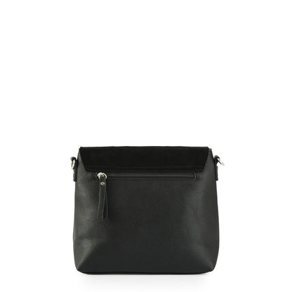 Medium black ankara crossbody bag