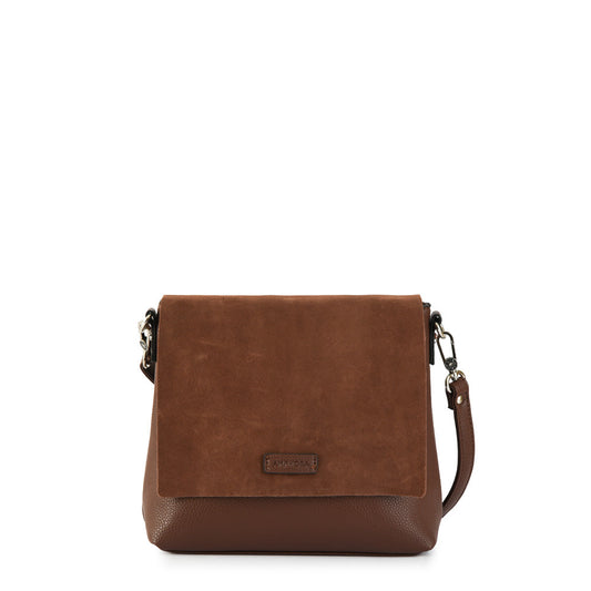 Medium brown ankara crossbody bag