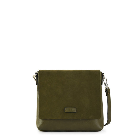 Medium olive green ankara crossbody bag