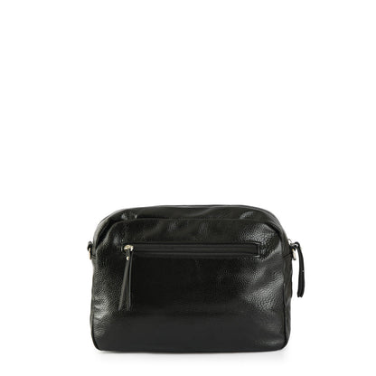 Medium black metallique crossbody bag