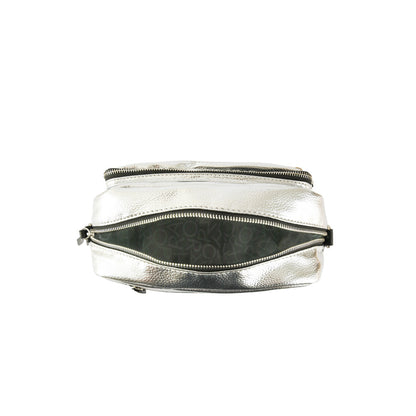 Medium silver metallique crossbody bag