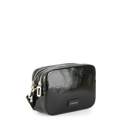 Black marguerite crossbody bag