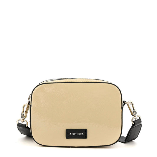 Medium beige marguerite crossbody bag