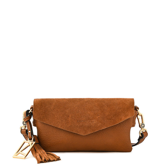 Medium Brown Sienna Small Flip Crossbody Wallet