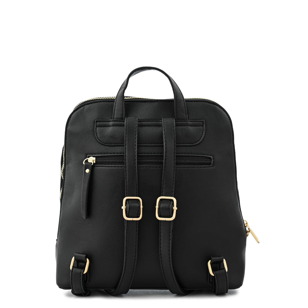 Bertina medium textured black backpack