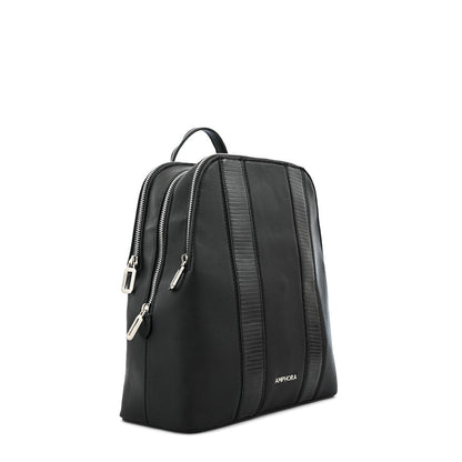 Textured Black Ilana Medium Backpack