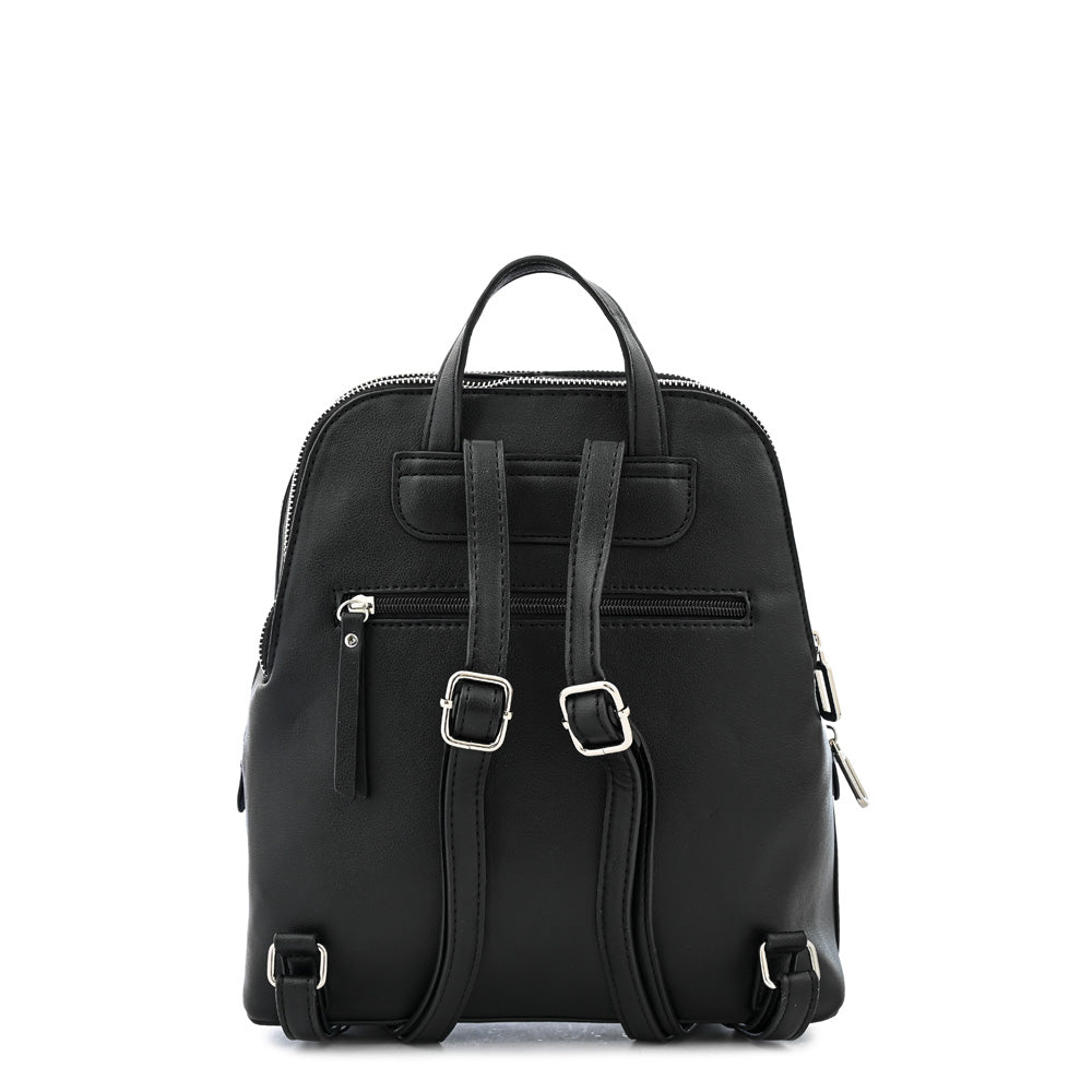 Textured Black Ilana Medium Backpack