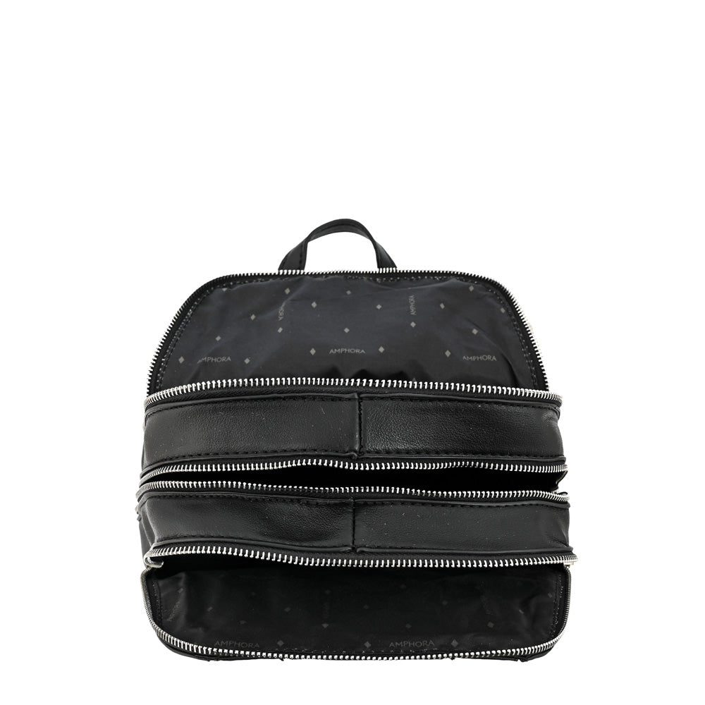 Textured Black Ilana Medium Backpack