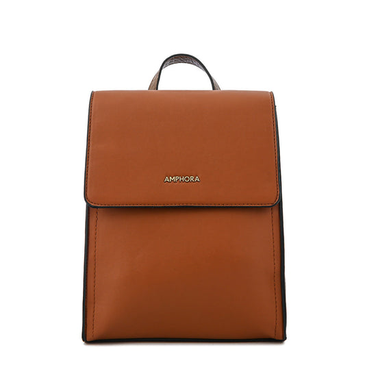 Nila brown backpack with medium lid