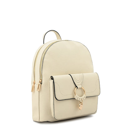 Large ecru white marla backpack