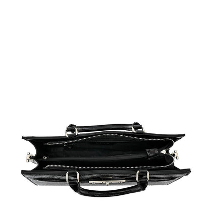 Julia medium black two-handle wallet