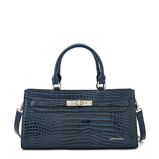 Medium dark blue Julia two-handle wallet