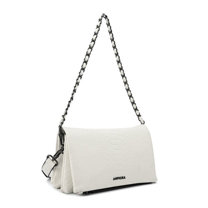 Alvar white shoulder bag with medium cover