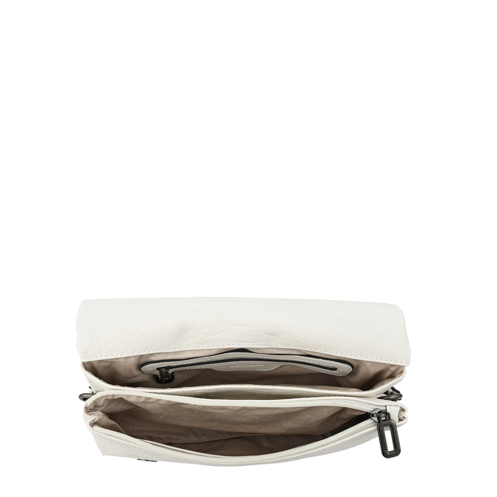 Alvar white shoulder bag with medium cover