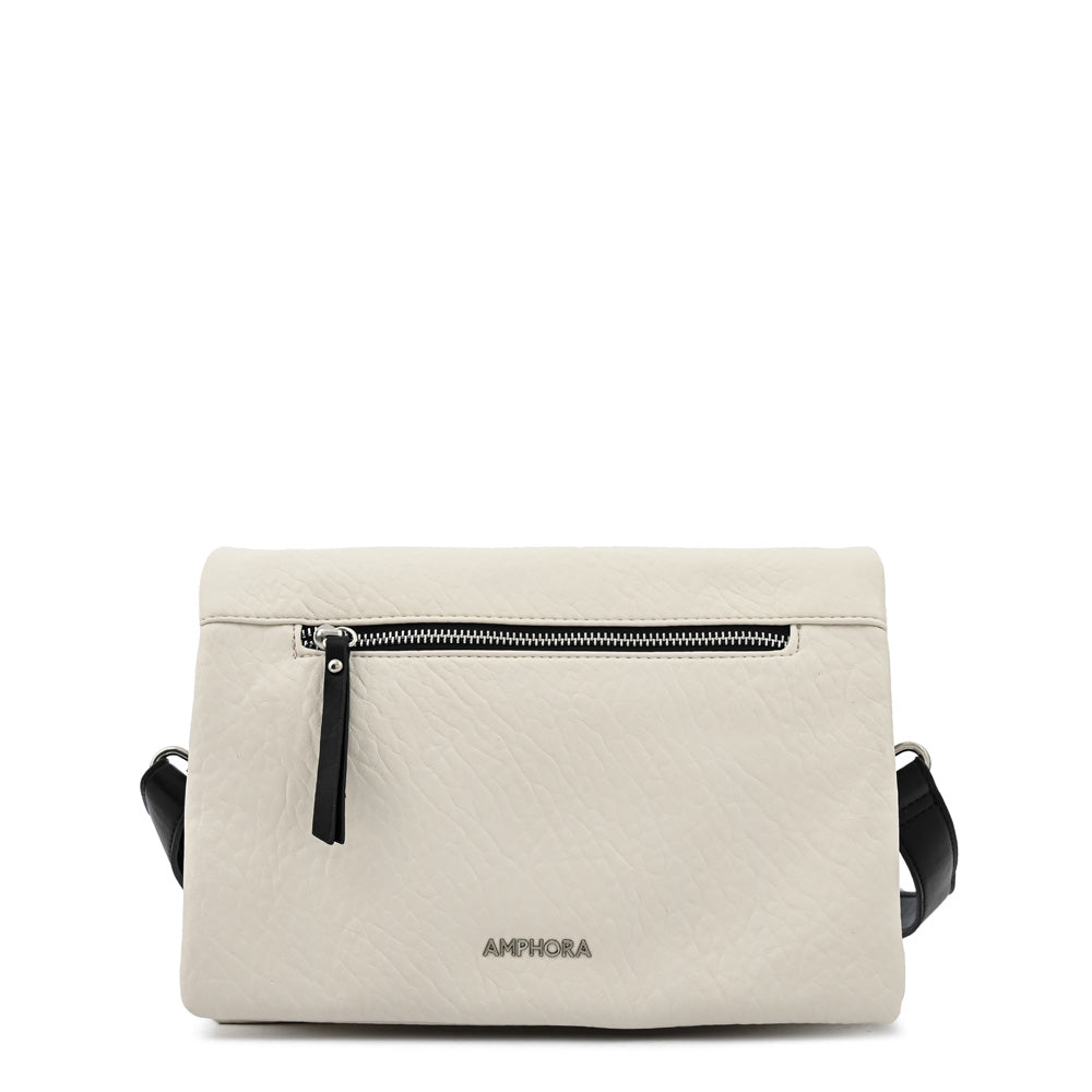 Valita shoulder bag with medium lid in off-white