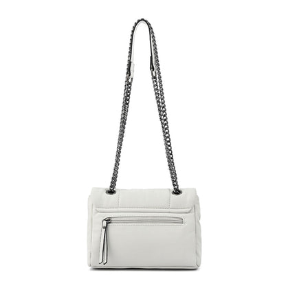 Elian white crossbody bag with medium cover