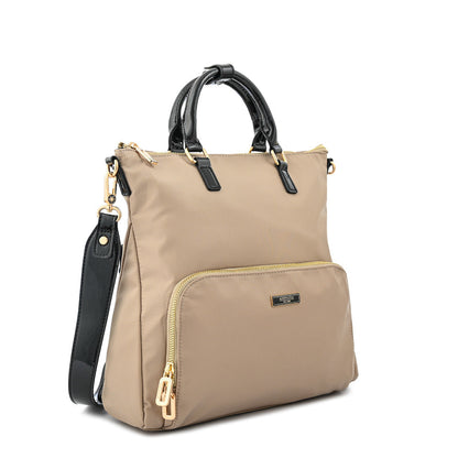 Lauri beige medium backpack with compartments