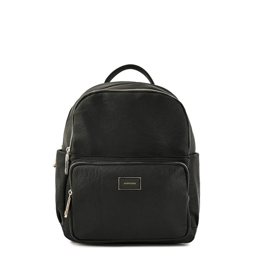 Brigit large textured black backpack