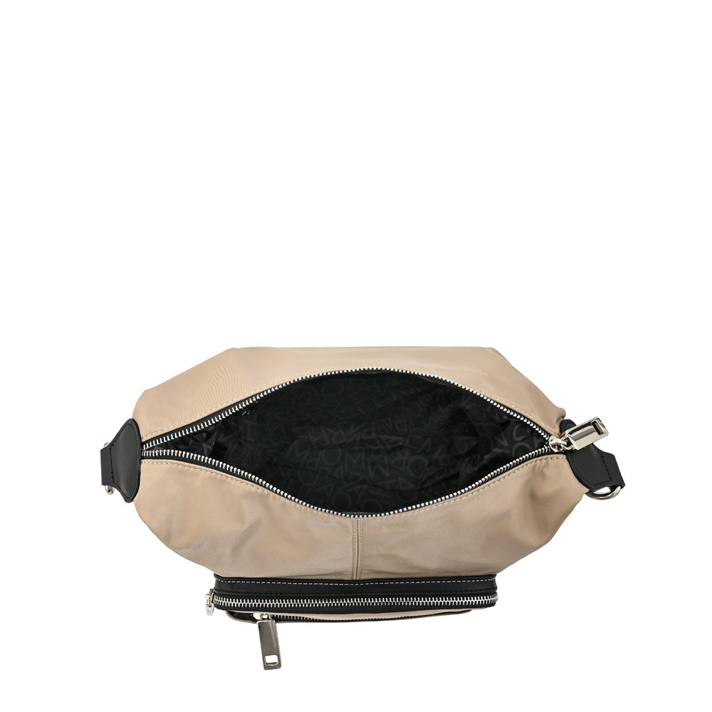 Large beige brigit shoulder bag