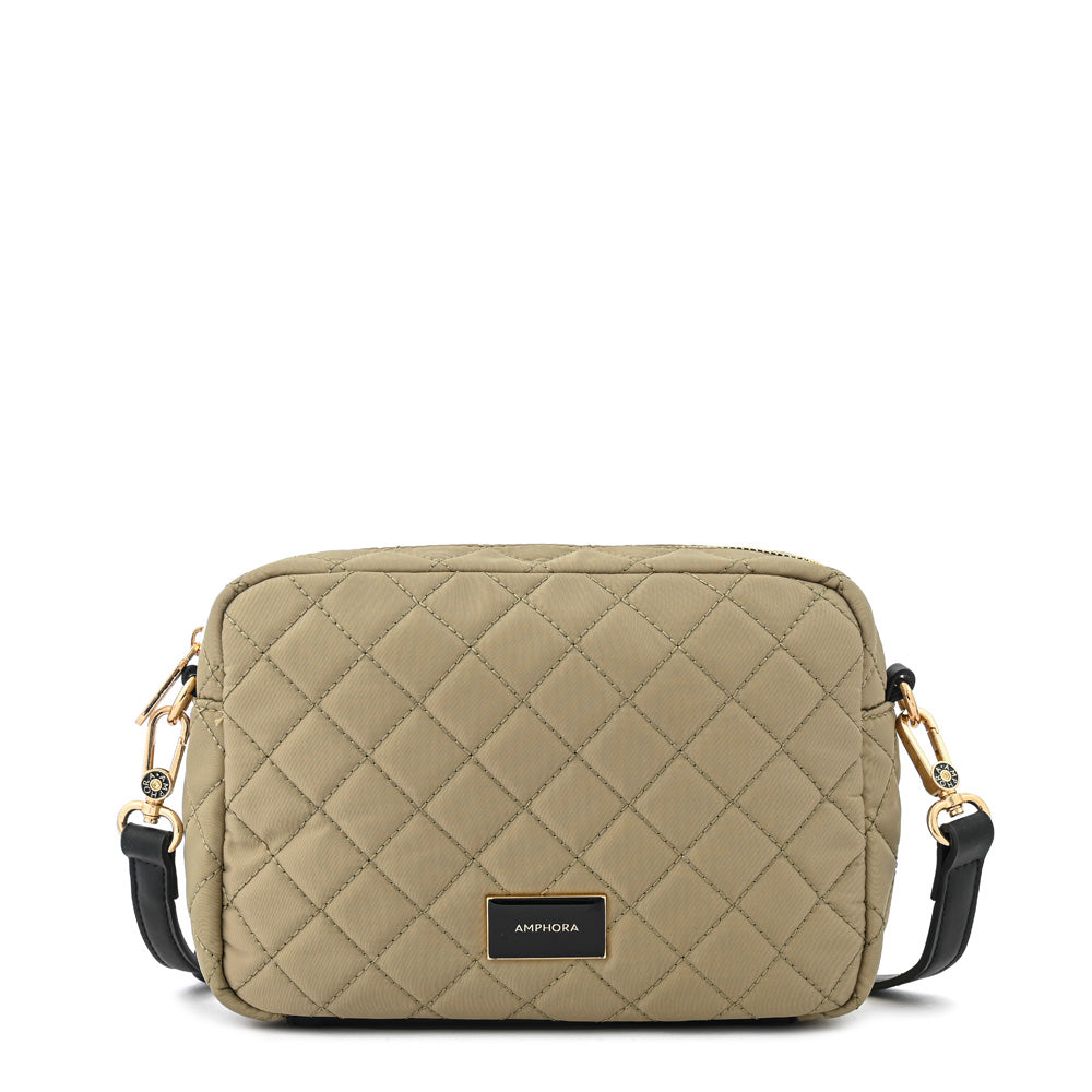 Medium taupe bugi crossbody wallet