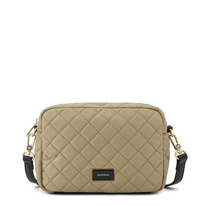 Medium taupe bugi crossbody wallet