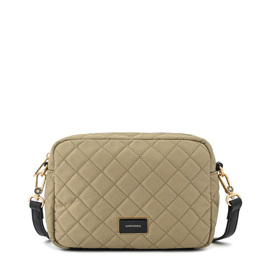 Medium taupe bugi crossbody wallet