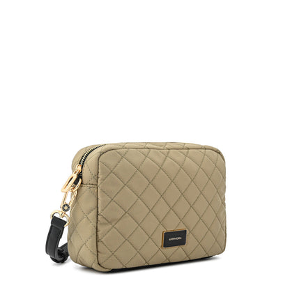 Medium taupe bugi crossbody wallet
