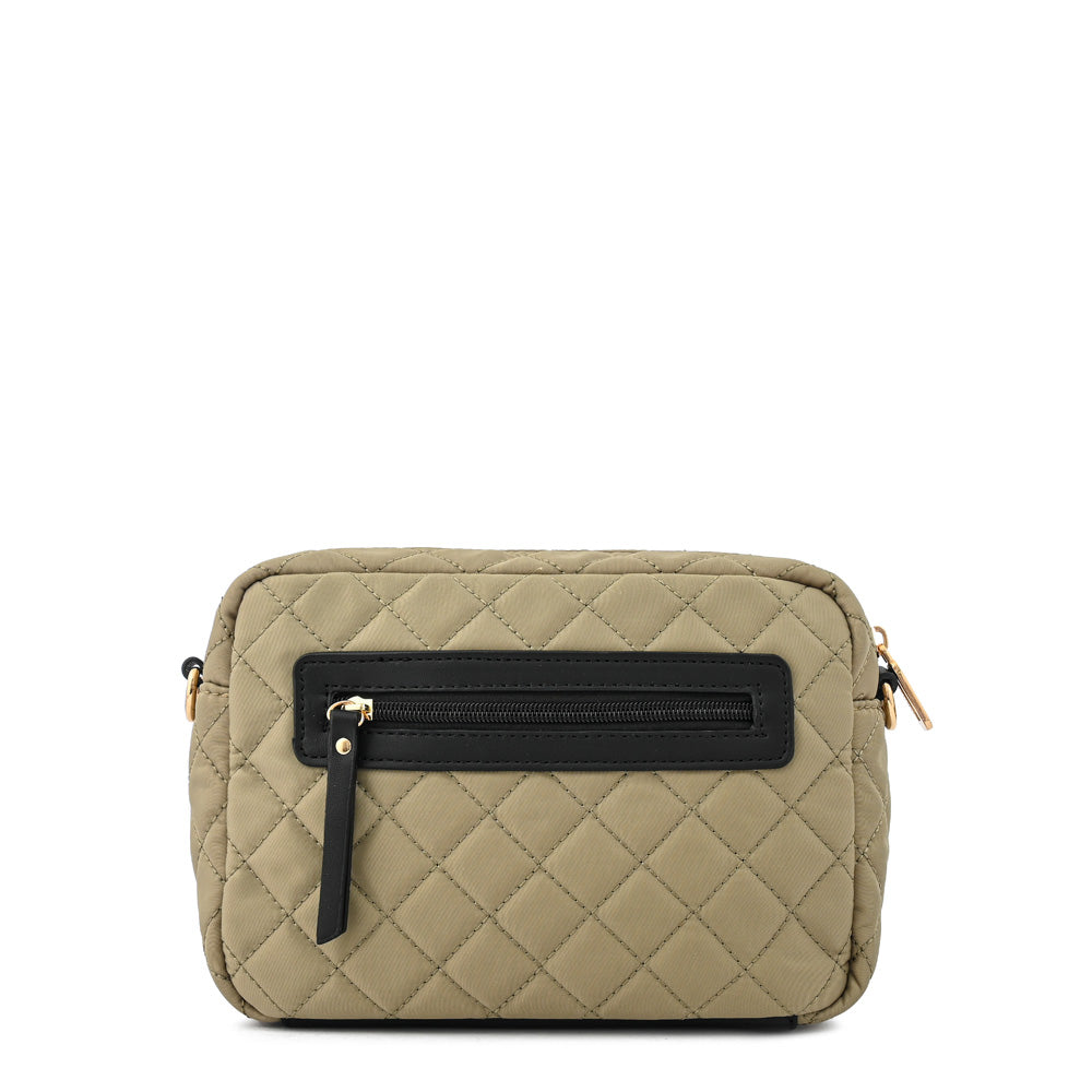 Medium taupe bugi crossbody wallet