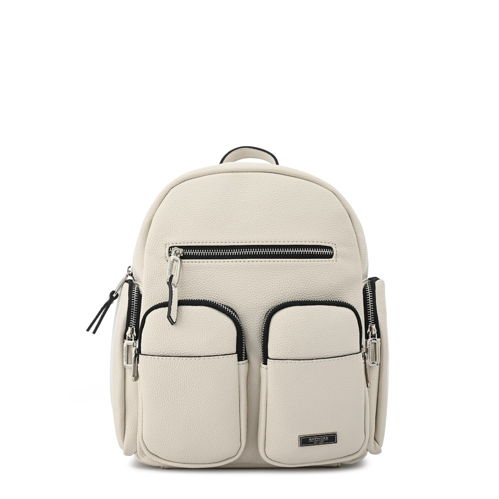 Large off white cler backpack