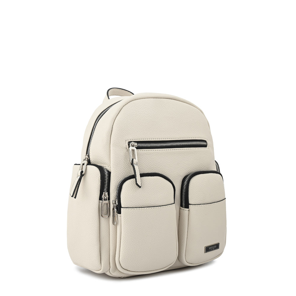 Large off white cler backpack