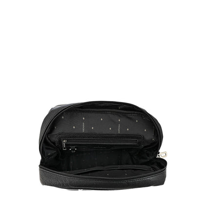 Black ivry medium lid backpack