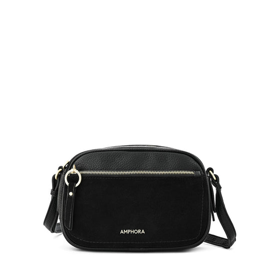 Medium black villette crossbody wallet