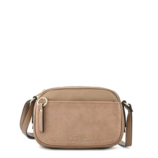 Medium taupe villette shoulder bag