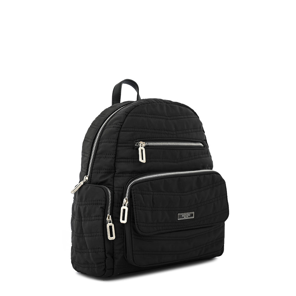 Madeleine medium textured black backpack