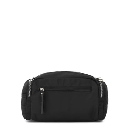 Madeleine Medium Textured Black Crossbody Wallet