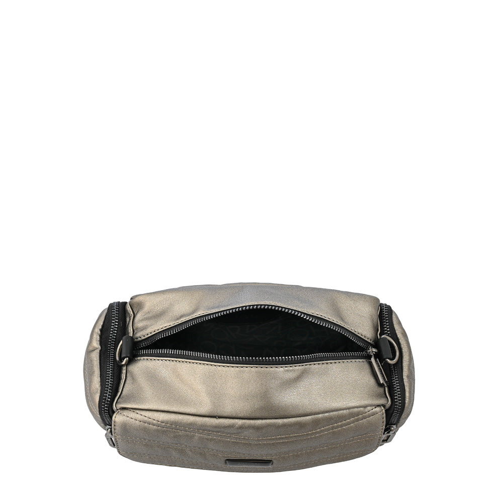 Dark Silver Madeleine Medium Crossbody Wallet