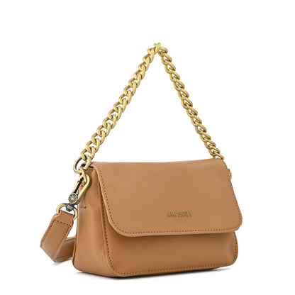 Brady Camel Small Flip Crossbody Wallet