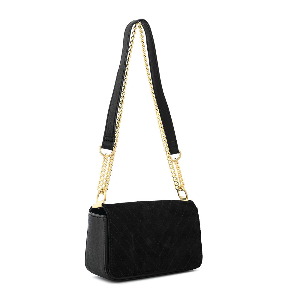 Black Molly Small Flip Crossbody Wallet