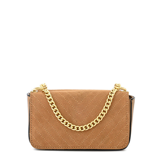 Camel molly small flip crossbody wallet