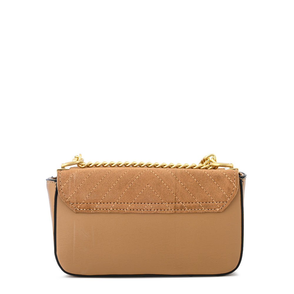 Camel molly small flip crossbody wallet